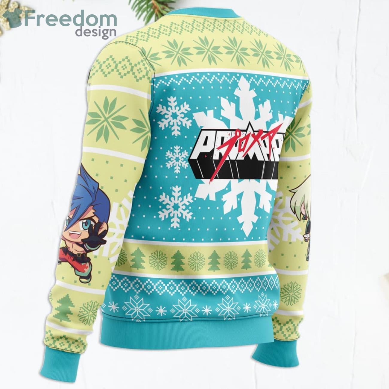 Christmas Snowflakes Promare Anime Ugly Christmas Sweater Product Photo 3 Christmas Snowflakes Promare Anime Ugly Christmas Sweater Product Photo 3