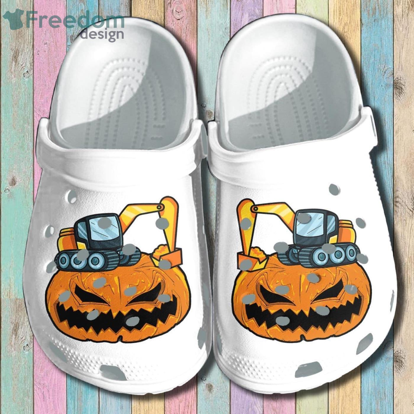 Cranes Truck Pumpkin Halloween Clog Shoes For Men And Women Product Photo 2