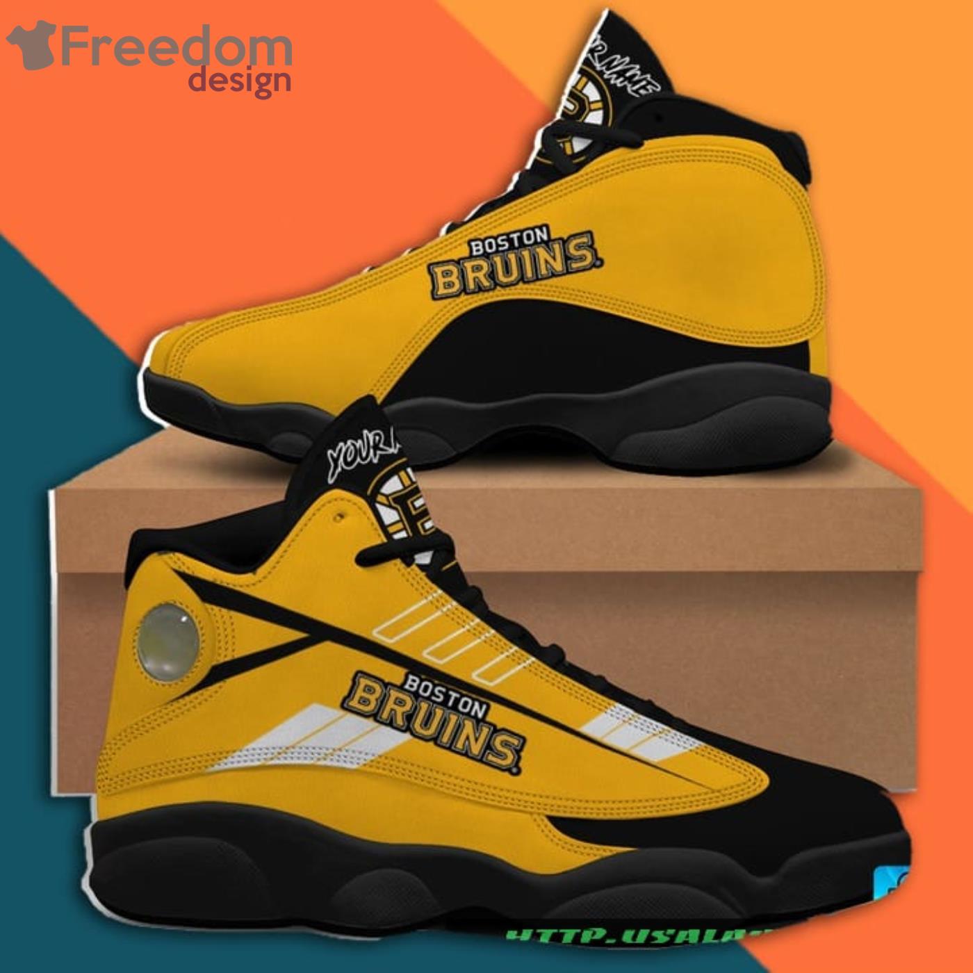 NBA Boston Celtics Air Jordan 13 Custom Name & Number Shoes - Freedomdesign