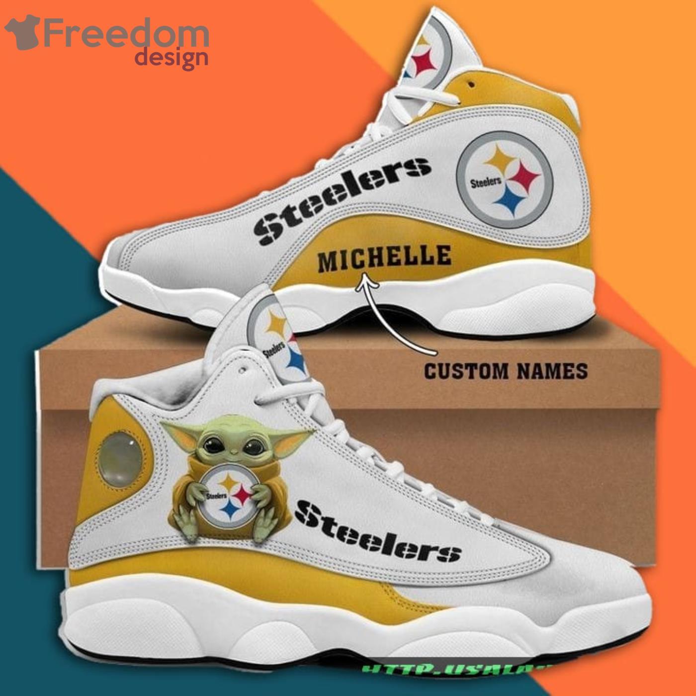 Pittsburgh Steelers Tiger Skin Custom Air Jordan 4 Sneaker