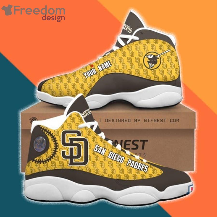 San Diego Padres Football Team Air Jordan 13 Custom Name Sneakers