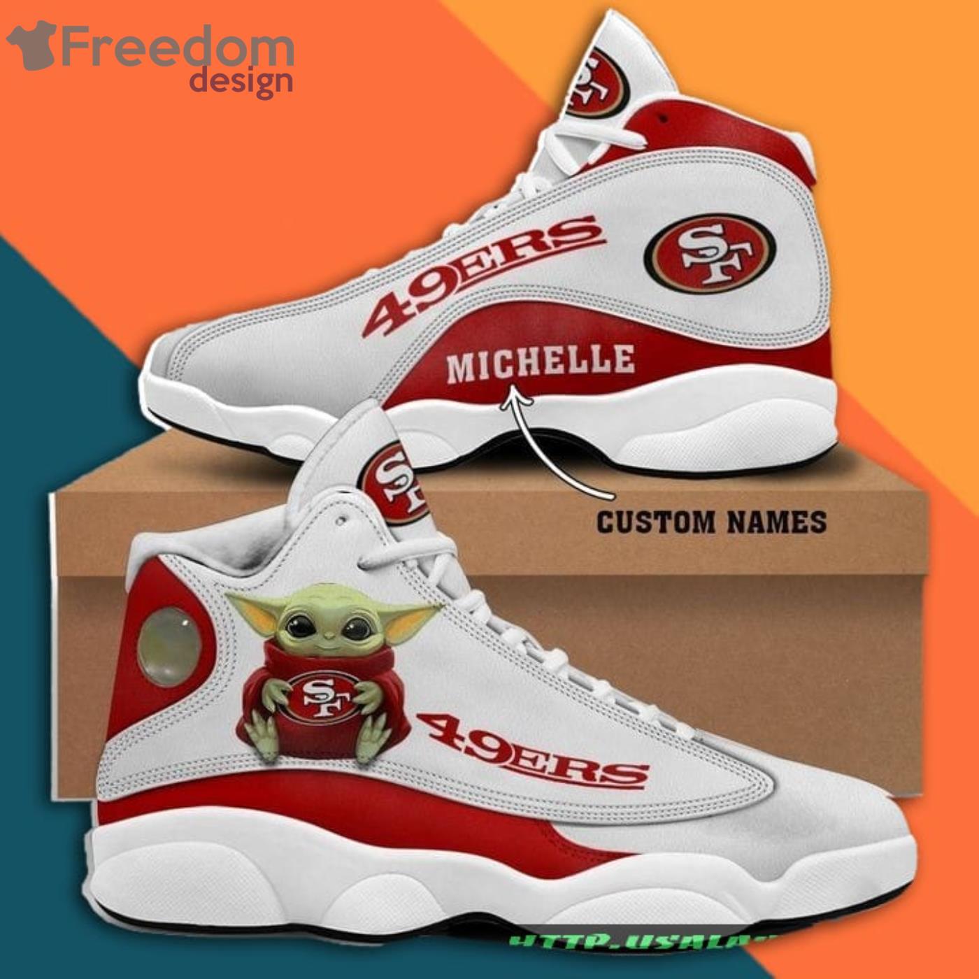 San Diego Padres Football Team Air Jordan 13 Custom Name Sneakers