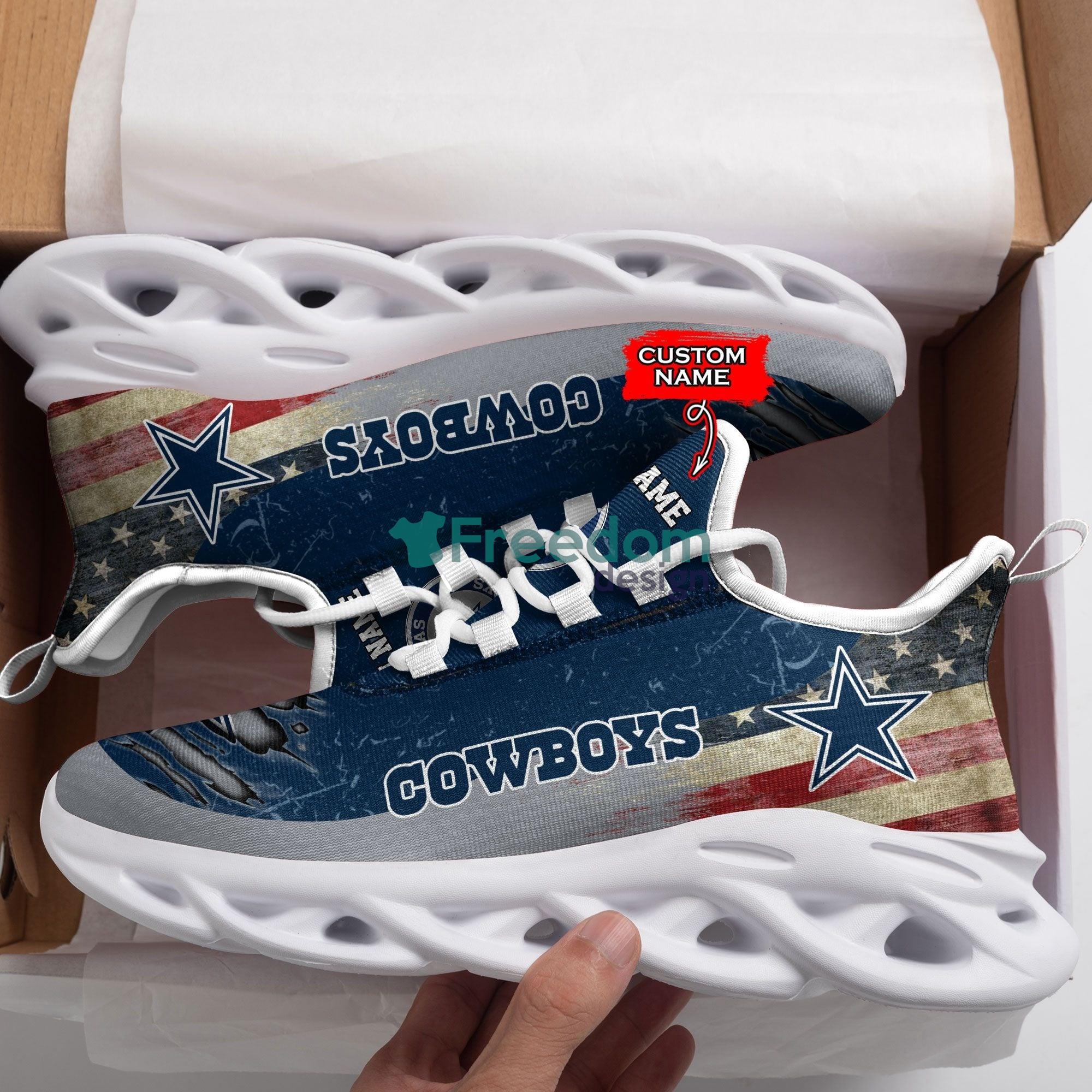 Dallas Cowboys Custom Name American Flag Air Max Soul Snesker Running Shoes Product Photo 1