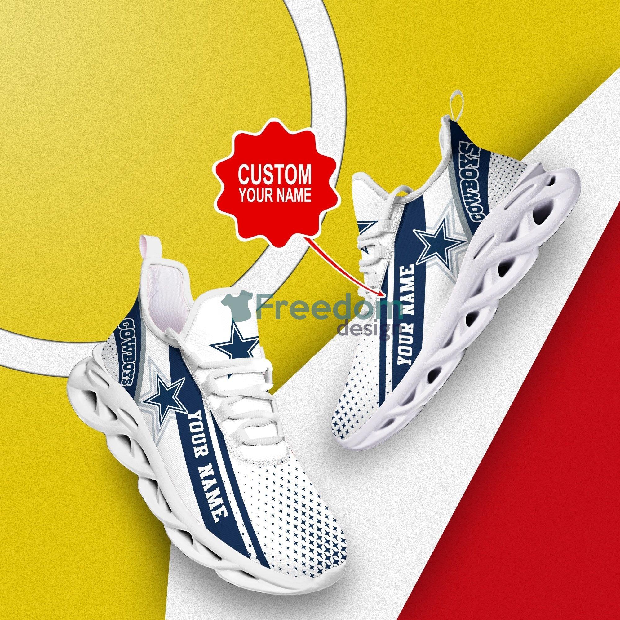 Dallas Cowboys Max Soul Snesker Running Shoes Personalized Name Product Photo 2