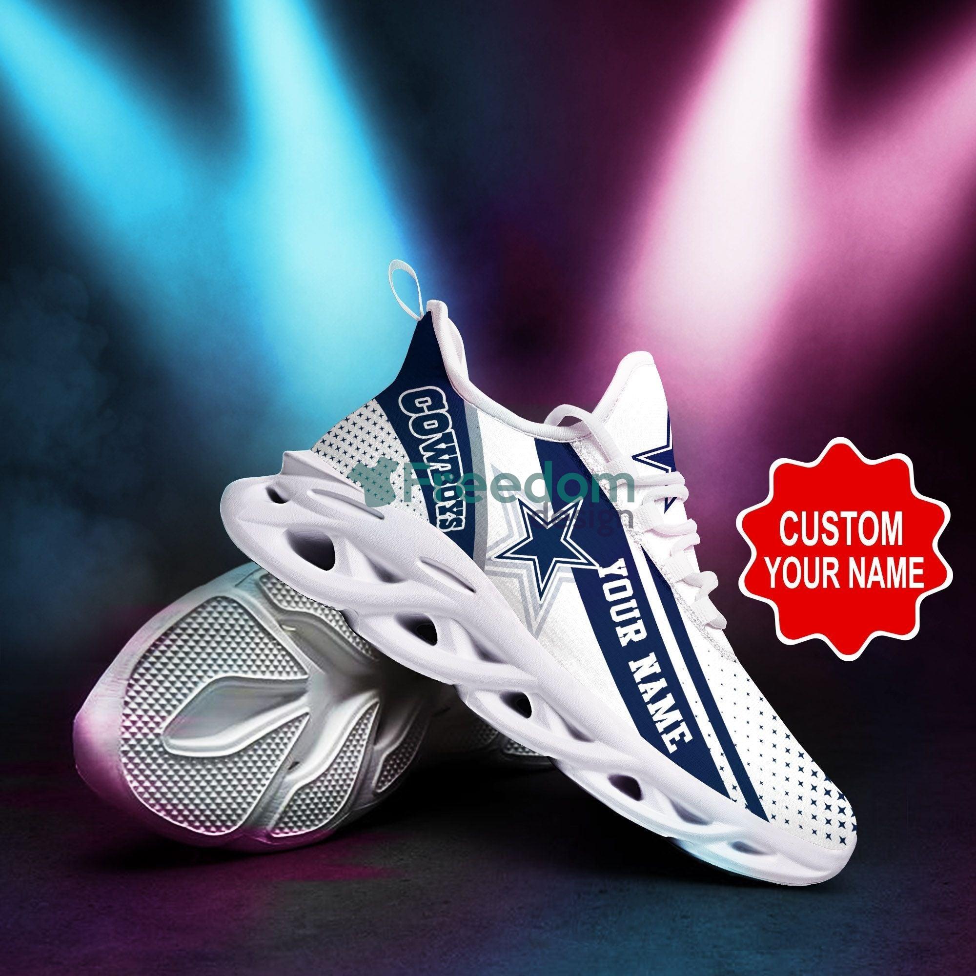 Dallas Cowboys Max Soul Snesker Running Shoes Personalized Name Product Photo 1