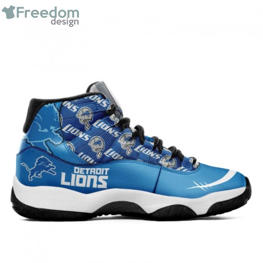 Detroit Lions Air Jordan Hightop Shoes - Freedomdesign