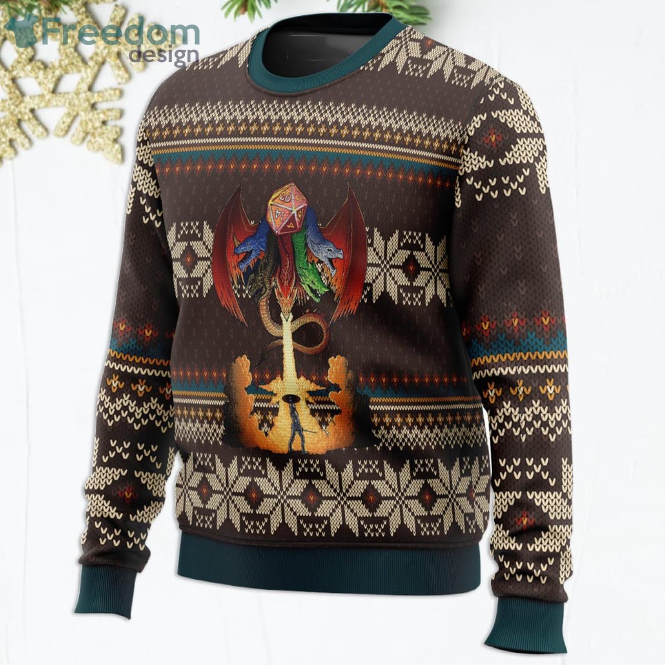 Dungeons & Dragons Funny Christmas Gift Ugly Christmas Sweater image Dungeons & Dragons Funny Christmas Gift Ugly Christmas Sweater Product Photo 2