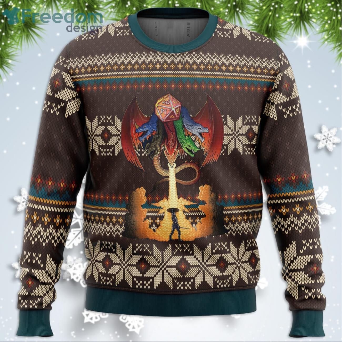 Dungeons & Dragons Funny Christmas Gift Ugly Christmas Sweater Product Photo 1 Dungeons & Dragons Funny Christmas Gift Ugly Christmas Sweater Product Photo 1