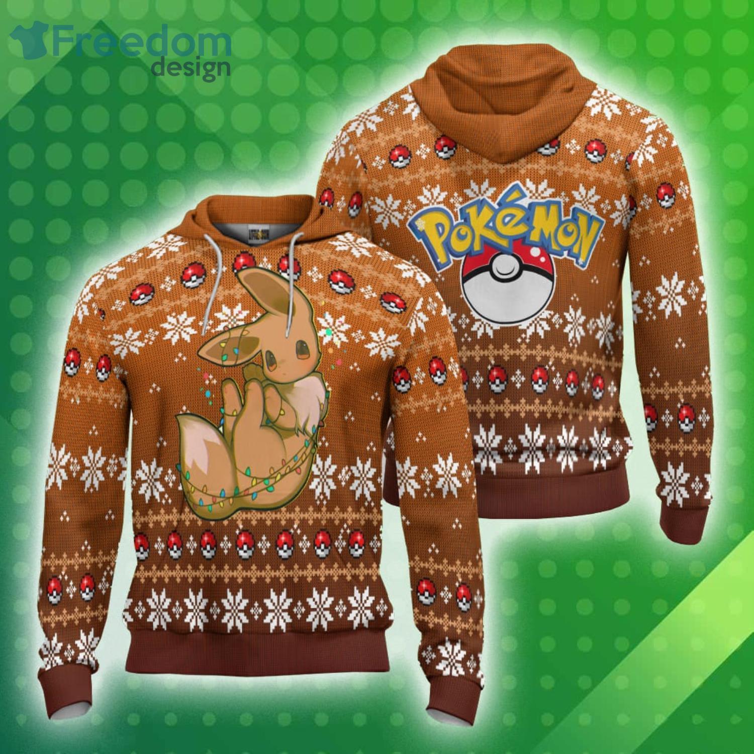 Eevee Pokemon Over Print 3d Zip Hoodie – Teepital – Everyday New Aesthetic  Designs