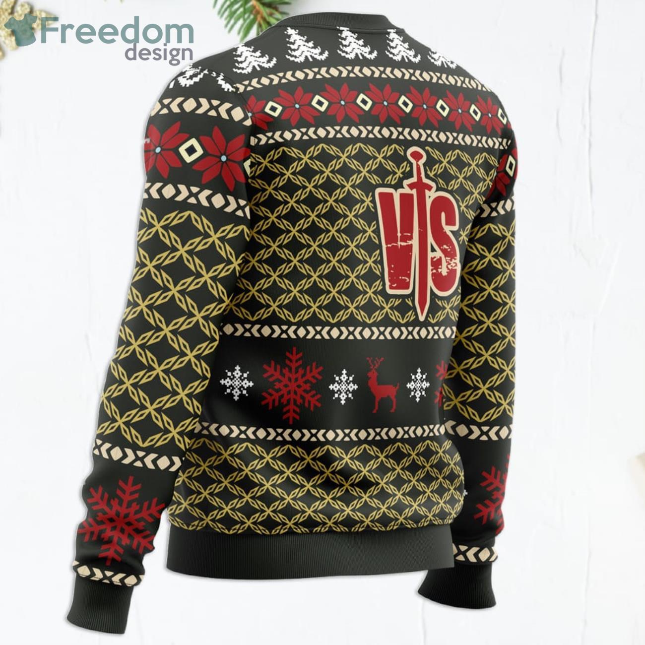 Epic Christmas Vinland Saga Ugly Christmas Sweater image Epic Christmas Vinland Saga Ugly Christmas Sweater Product Photo 3
