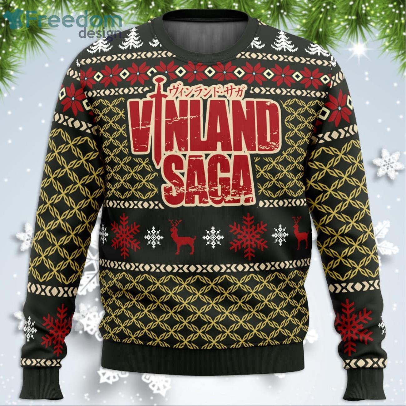 Epic Christmas Vinland Saga Ugly Christmas Sweater Product Photo 1 Epic Christmas Vinland Saga Ugly Christmas Sweater Product Photo 1