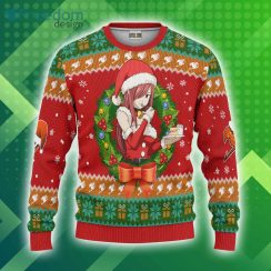 Erza Scarlet Christmas Ugly Sweater Custom Fairy Tails Anime 3D Sweater Product Photo 1