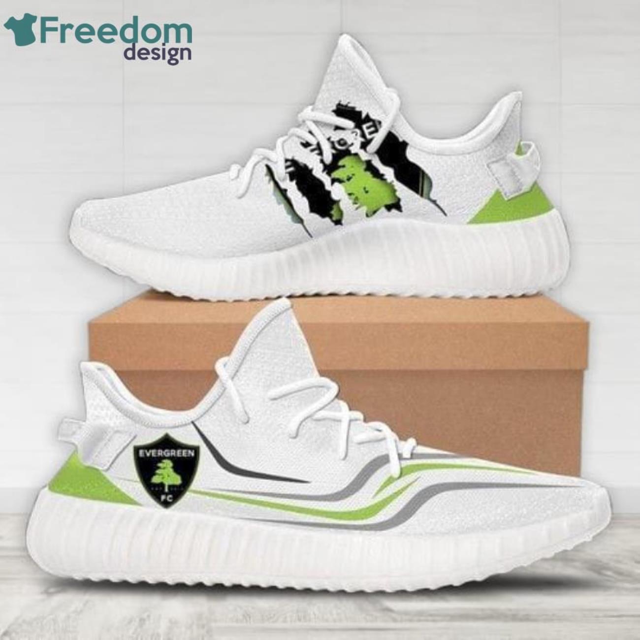 Evergreen Fc Usl League Yeezy Sneaker Shoes Product Photo 1