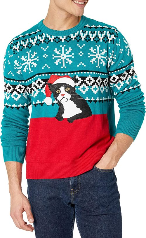 Fairisle Kitty Ugly Christmas Sweater