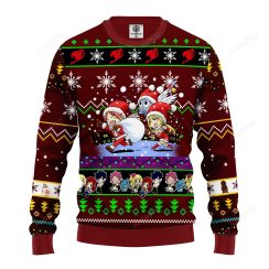 Fairy Tail Anime Christmas Sweater - AOP Sweater - Red