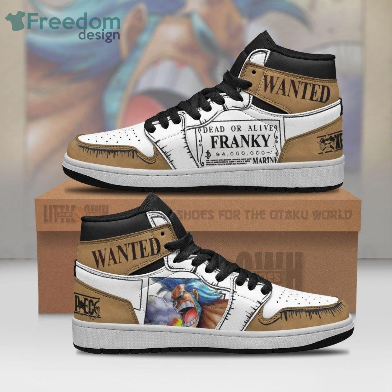 One Piece Franky Air Jordan 13 Sneakers Custom Animes Shoes - Freedomdesign
