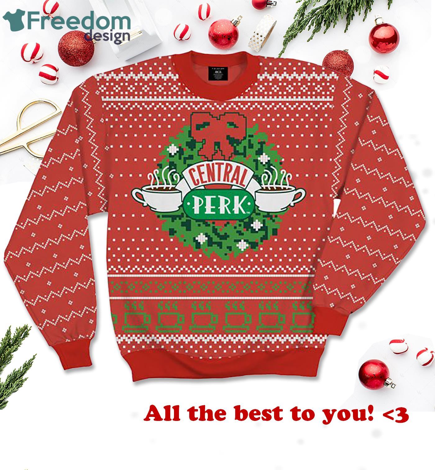 Friends Central Perk Wreath Ugly Christmas Sweater Product Photo 1