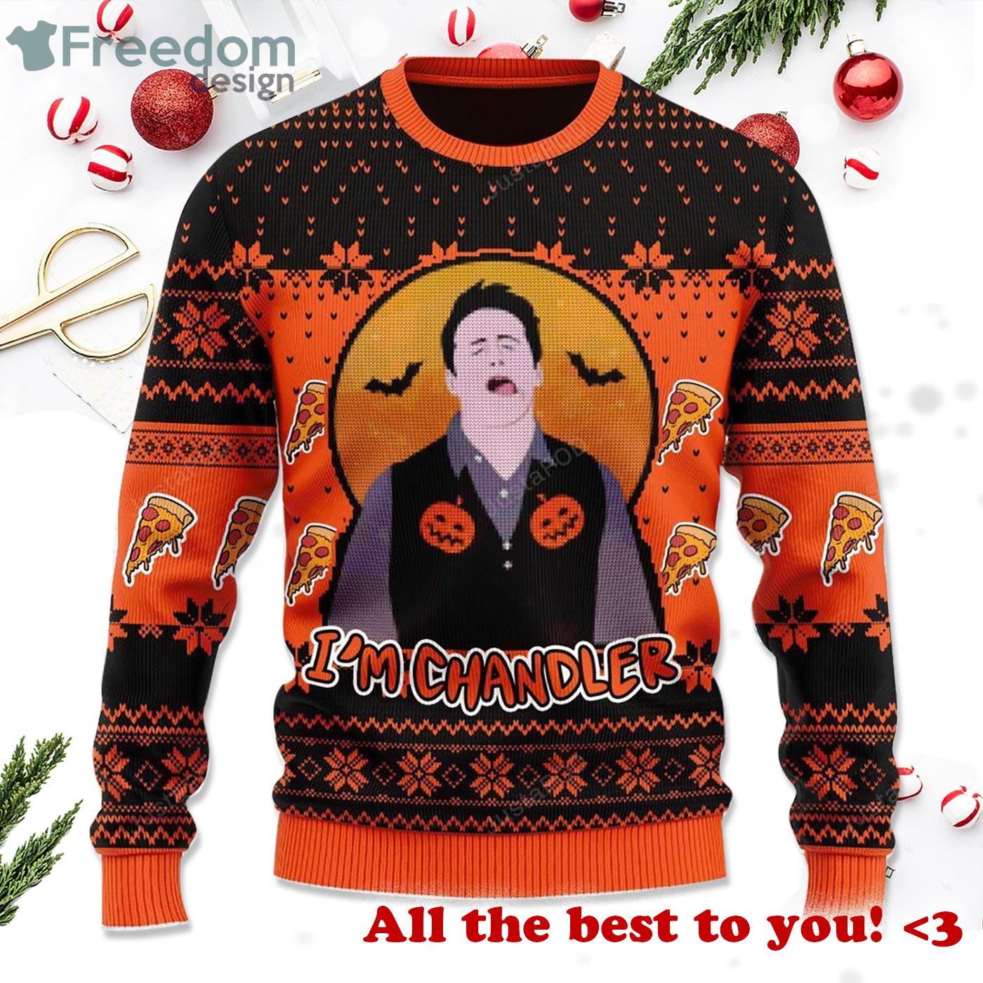 Friends I'm Chandler Ugly Christmas Sweater Product Photo 1