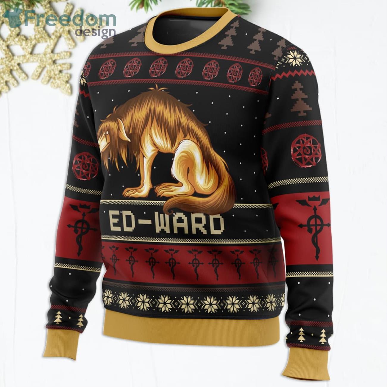 Fullmetal Alchemist Chimera Nina Tucker Ed-Ward Funny Christmas Gift Ugly Christmas Sweater Product Photo 2 Fullmetal Alchemist Chimera Nina Tucker Ed-Ward Funny Christmas Gift Ugly Christmas Sweater Product Photo 2