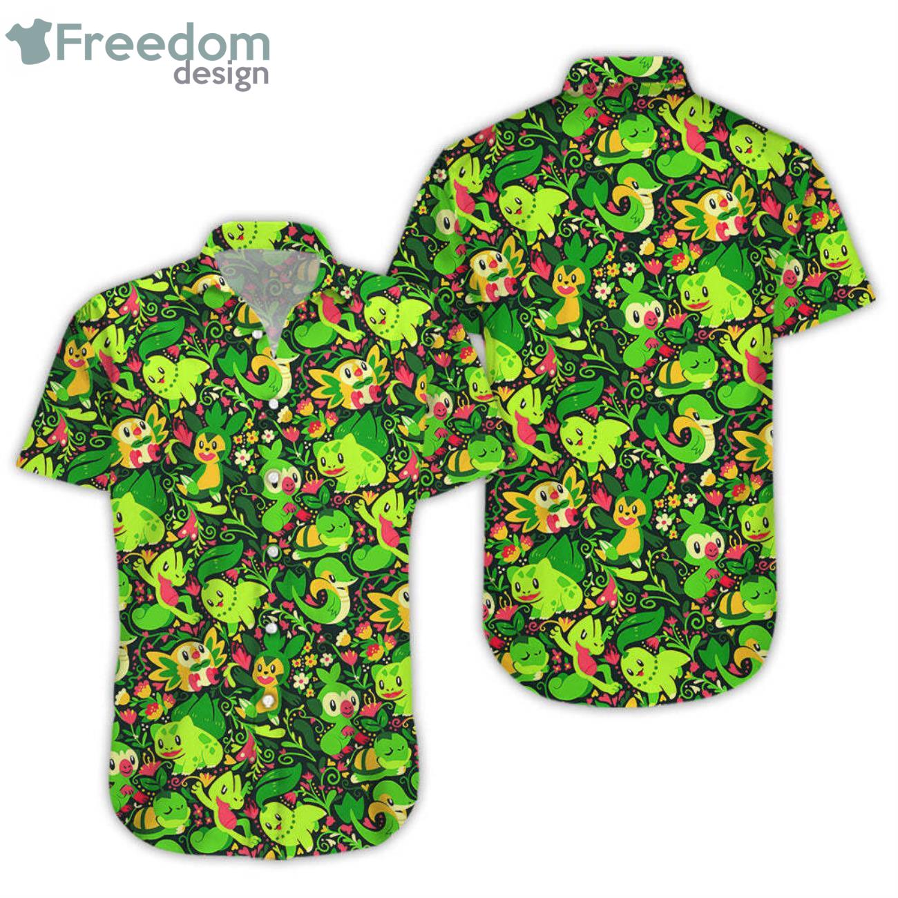 Grass Pokemon Hawaiian Shirt For Men And Women Product Photo 1