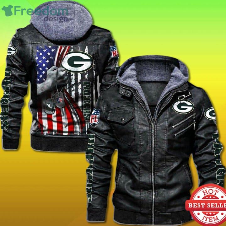 Green Bay Packers Military Dog Tag 2D Trending Leather Jacket Product Photo 1 Green Bay Packers Military Dog Tag 2D Trending Leather Jacket Product Photo 1