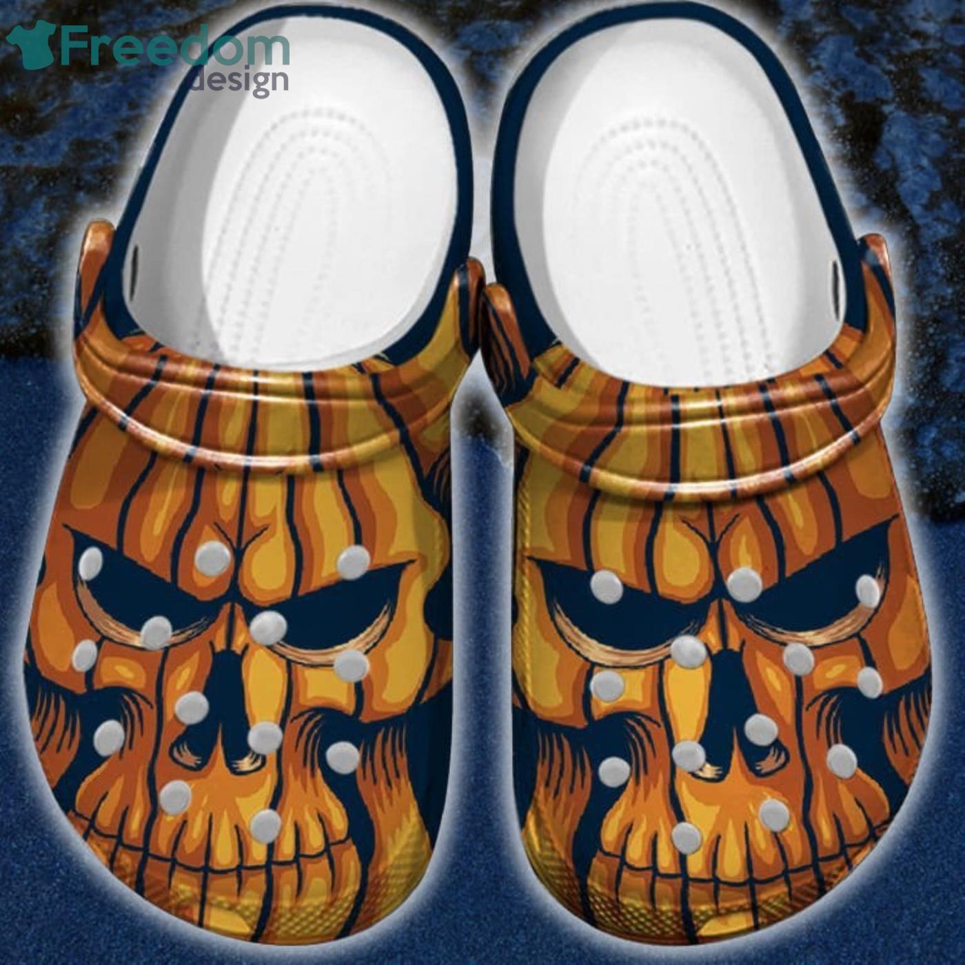 Dallas Cowboys Skull Crocs Clog Shoes - Dallas Cowboys Home