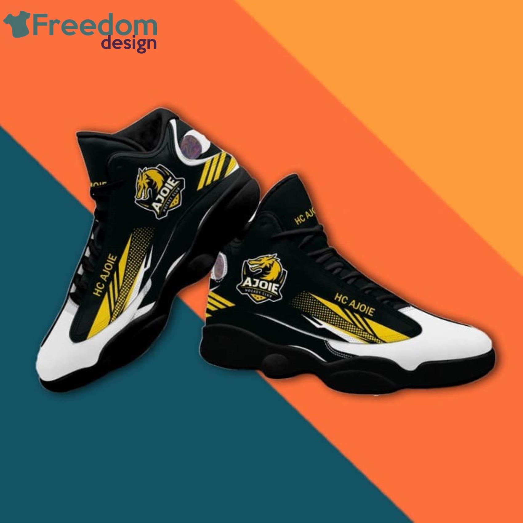 NBA Los Angeles Lakers Air Jordan 13 Bee Custom Name Shoes