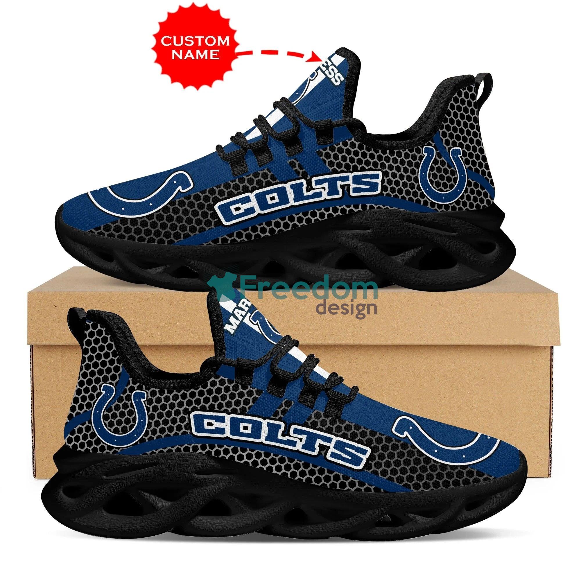 Indianapolis Colts Custome Name For Fans Max Soul Snesker Running Shoes Product Photo 2