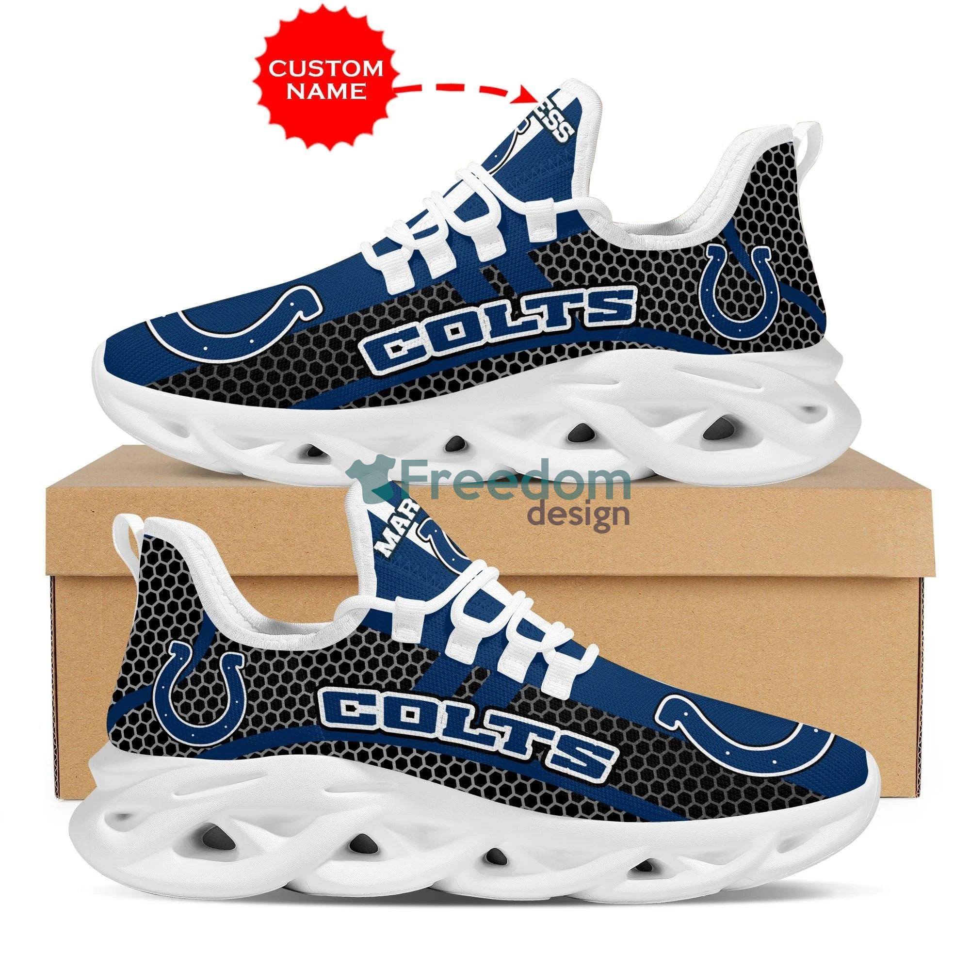 Indianapolis Colts Custome Name For Fans Max Soul Snesker Running Shoes Product Photo 1