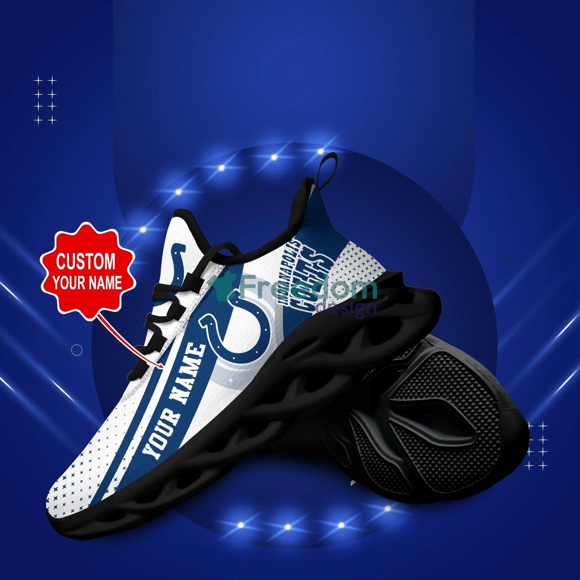 Indianapolis Colts Personalized Name White Max Soul Snesker Running Shoes Product Photo 2