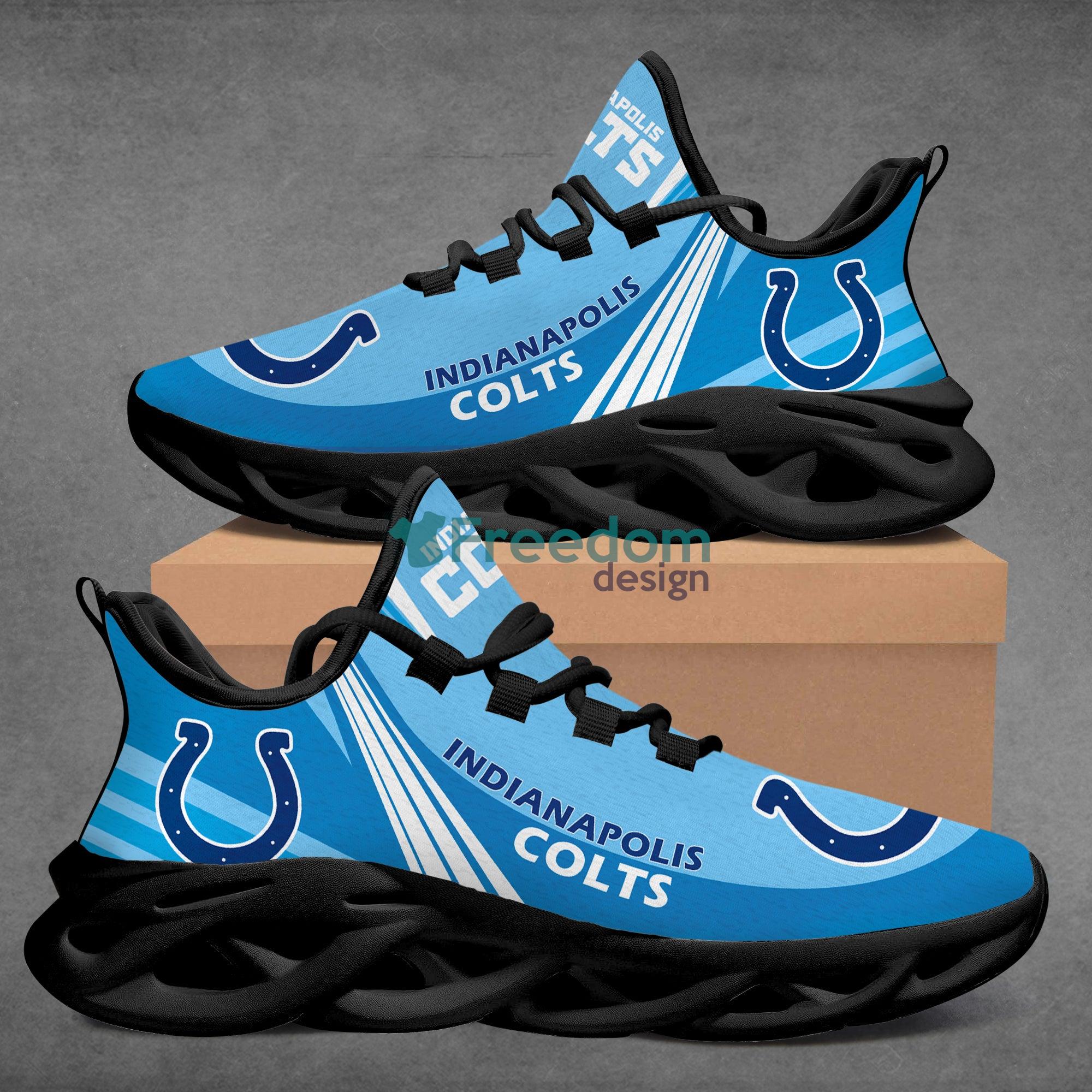 Indianapolis Colts Striped Style Max Soul Snesker Running Shoes Product Photo 2