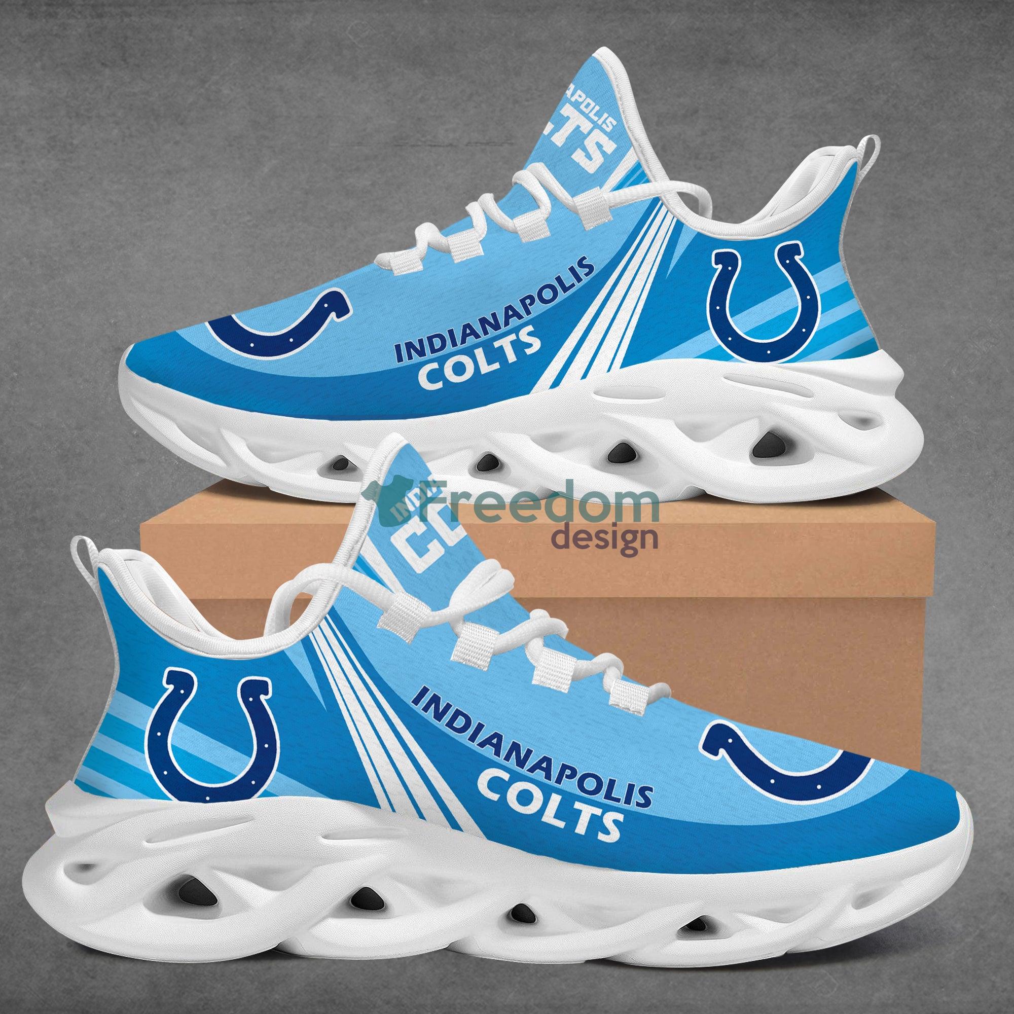 Indianapolis Colts Striped Style Max Soul Snesker Running Shoes Product Photo 1