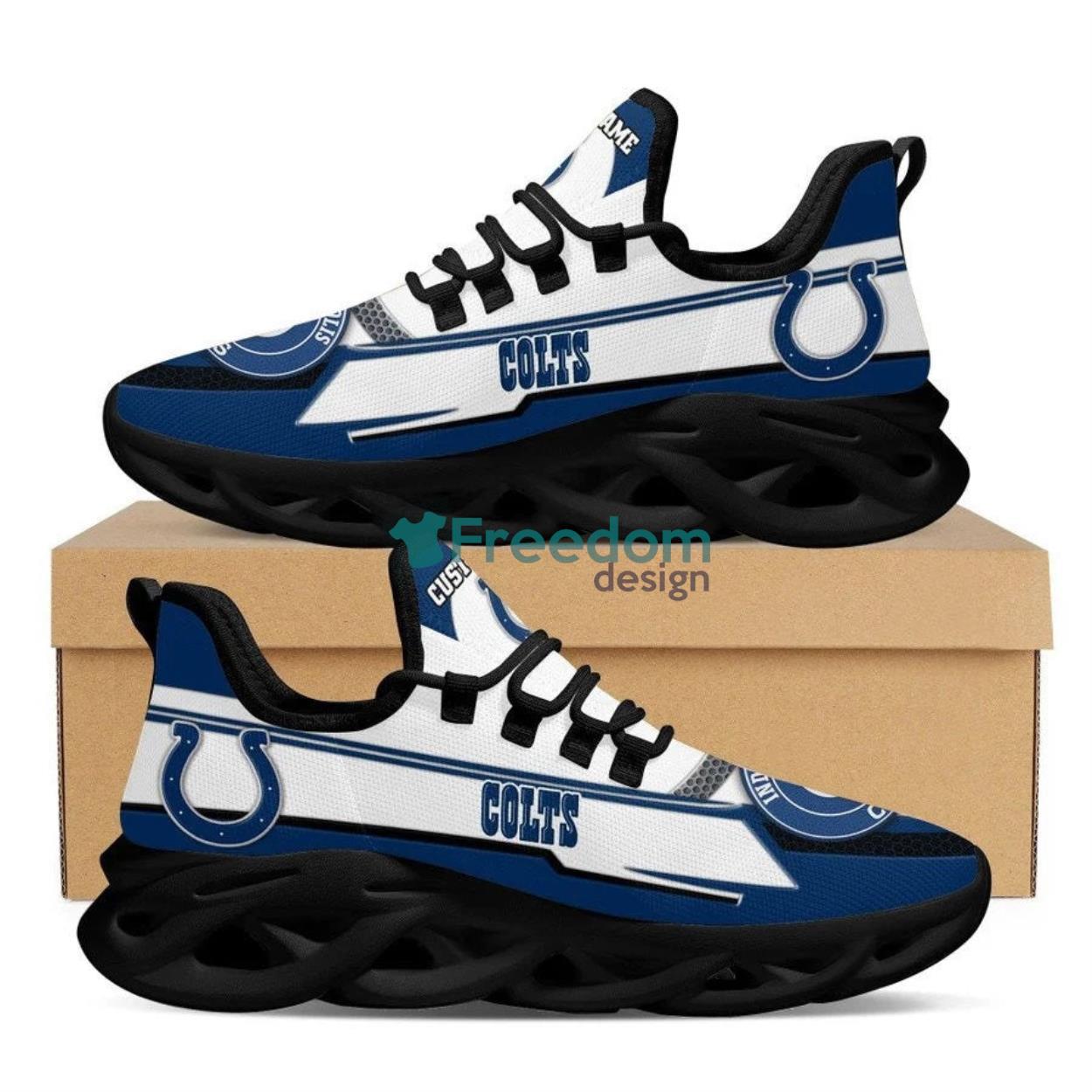 Indianapolis Colts White Air Max Soul Snesker Running Shoes Product Photo 2