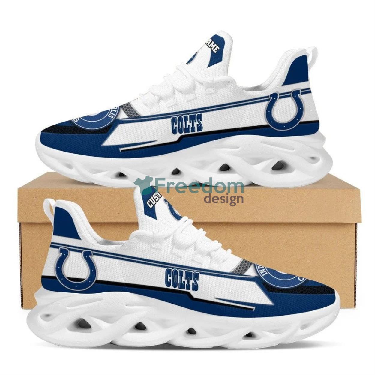 Indianapolis Colts White Air Max Soul Snesker Running Shoes Product Photo 1