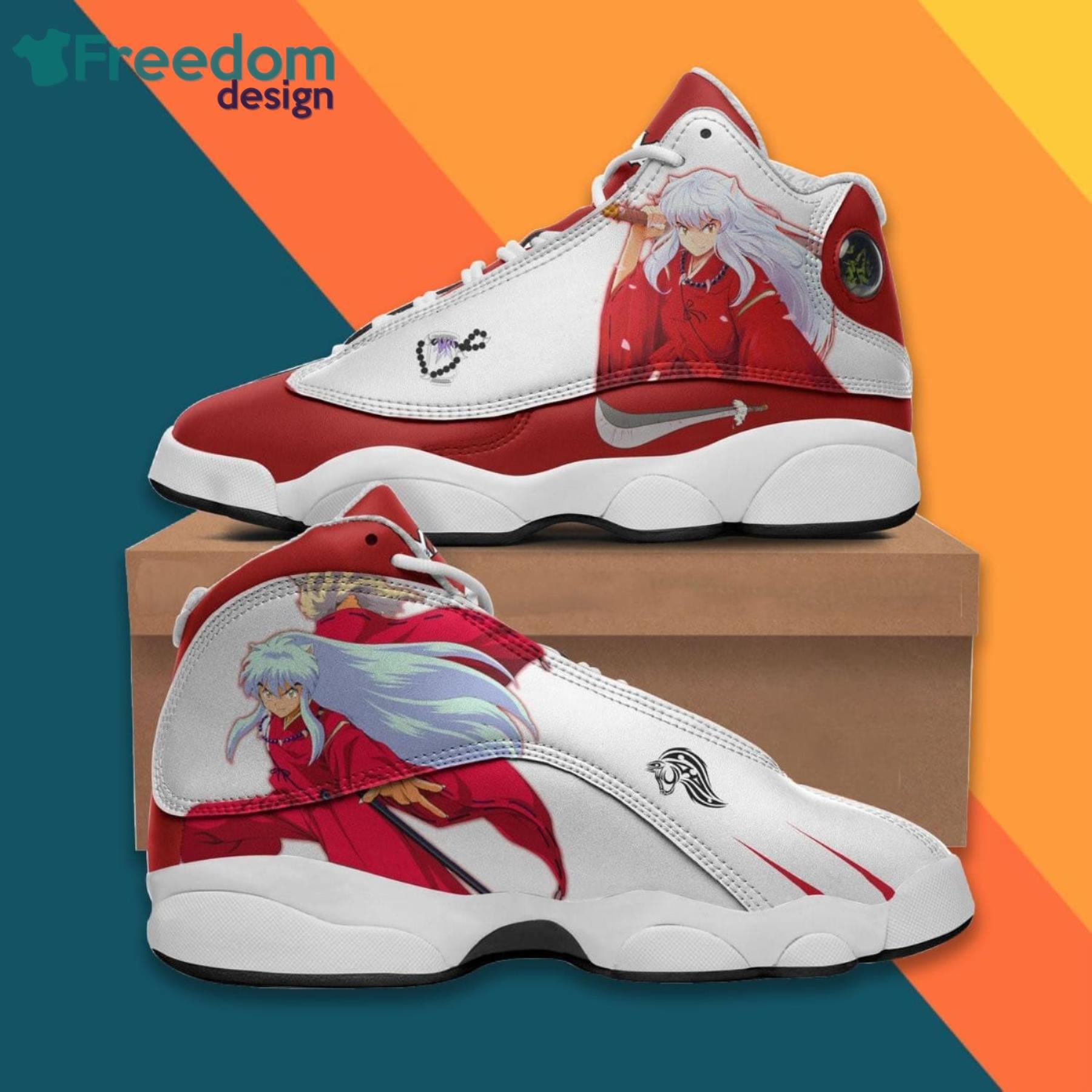 Inuyasha Sneakers Custom Anime Personalized Name Air Jd13 Shoes in 2023