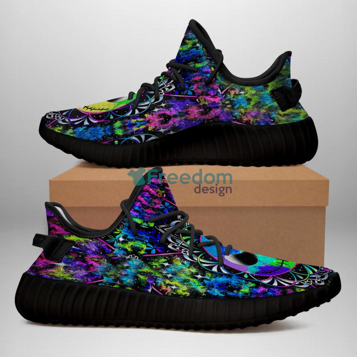 Jack Skellington Colorful Halloween Gift Yeezy Shoes Product Photo 2