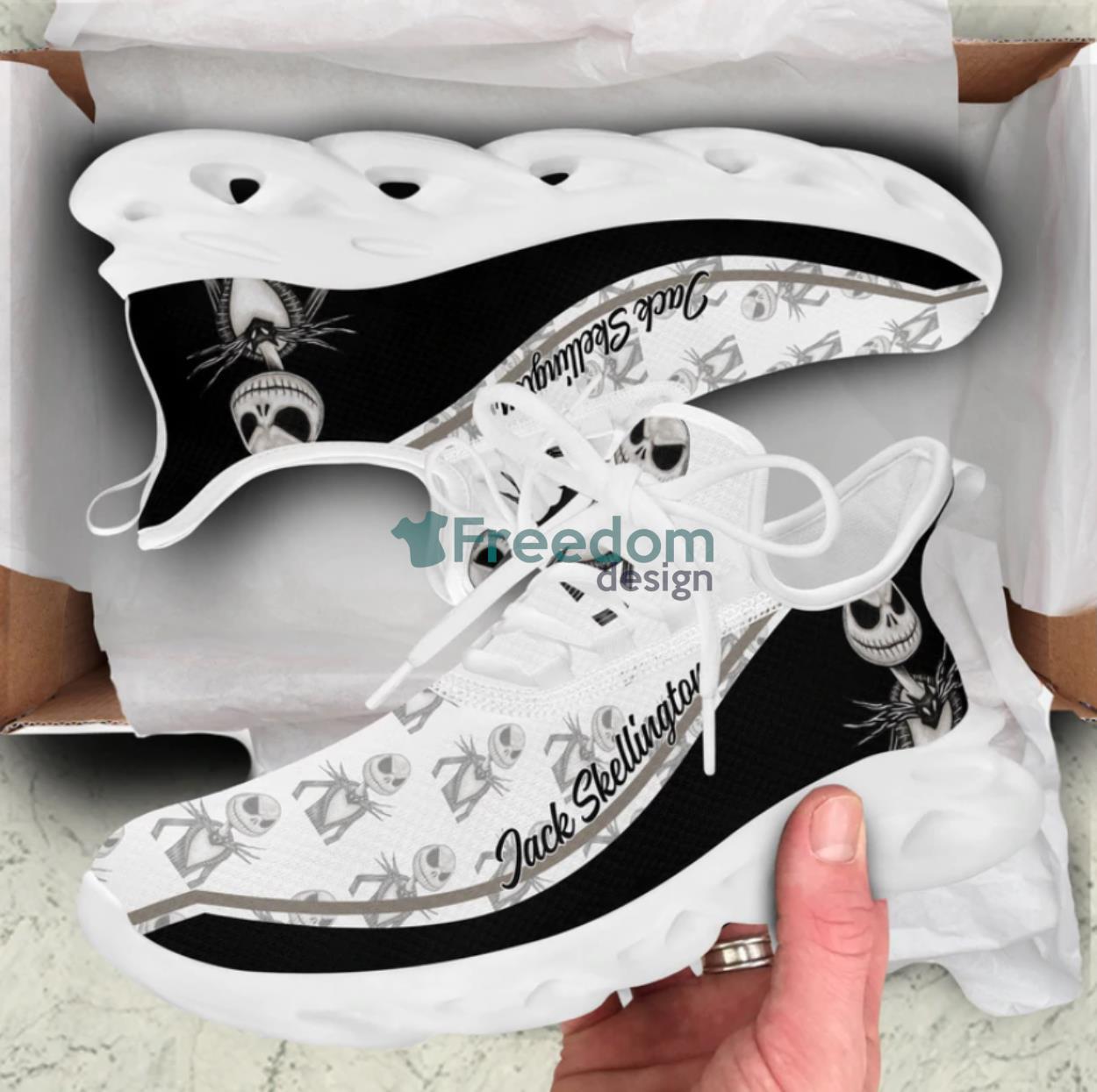 Jack Skellington White Running Max Soul Shoes Product Photo 1