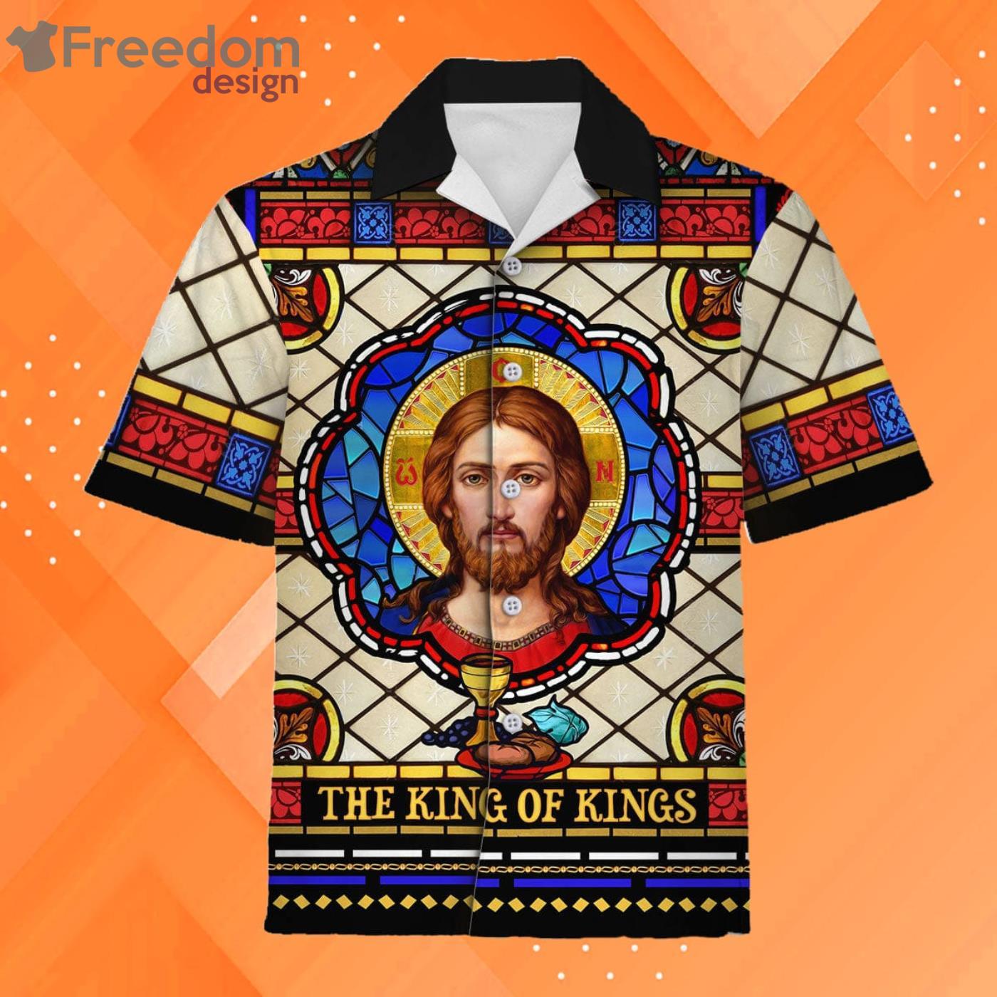 Jesus The King Of Kings All over Print Hawaiian Shirt Product Photo 1