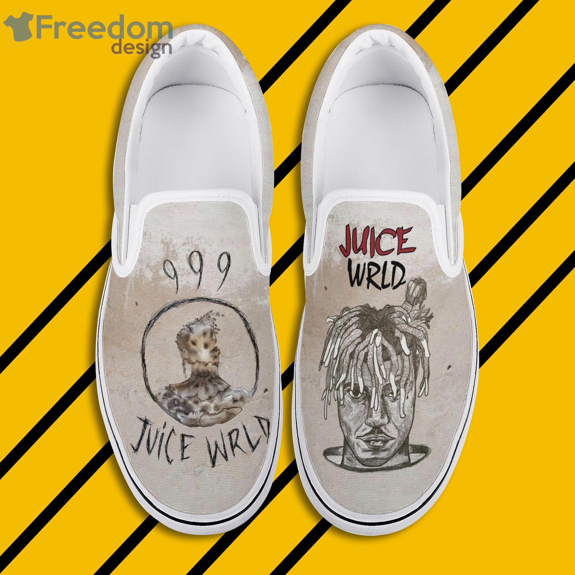 Juice Wrld 999 White Slip On Shoes For Men And Women - Freedomdesign