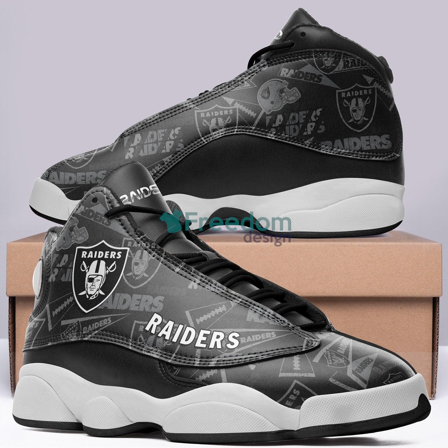 Las Vegas Raiders Air Jordan 13 Sneakers Nfl Custom Sport Shoes -  Freedomdesign