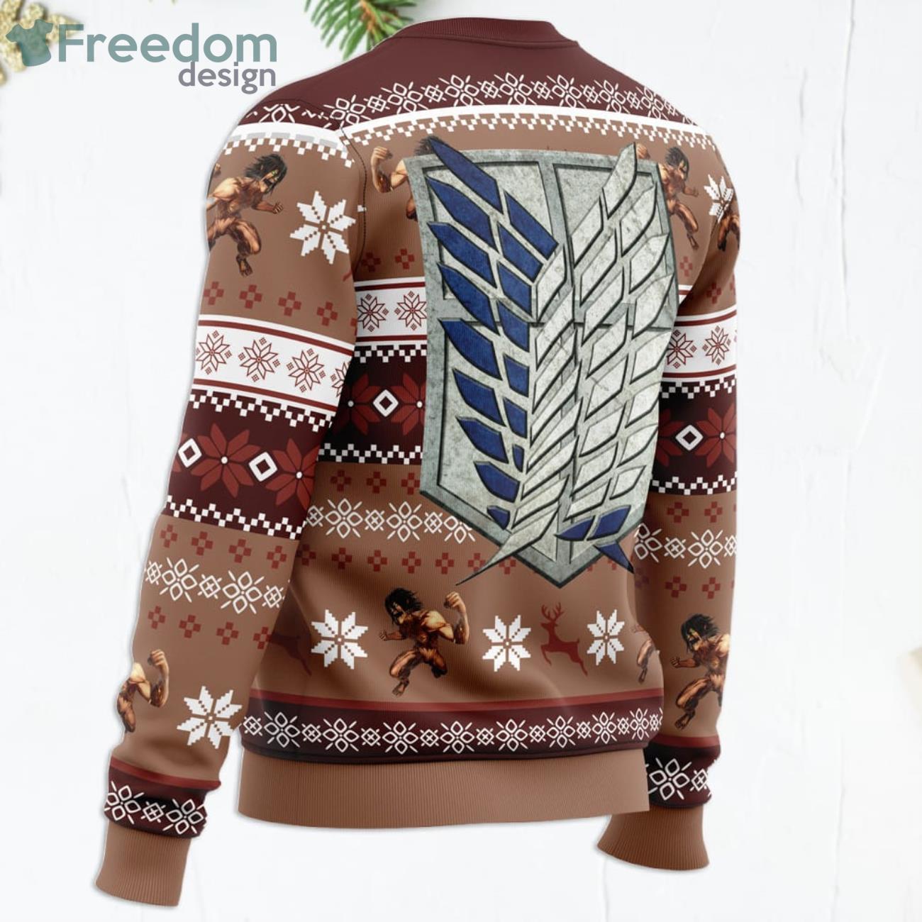 Levi Ackerman Attack On Titan Funny Christmas Gift Ugly Christmas Sweater -  Freedomdesign