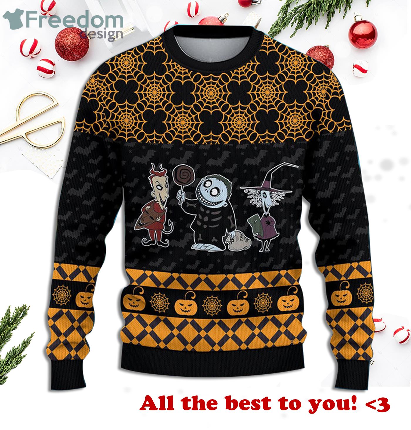 Lock Shock And Barrel Nightmare Before Christmas Sweater Product Photo 2