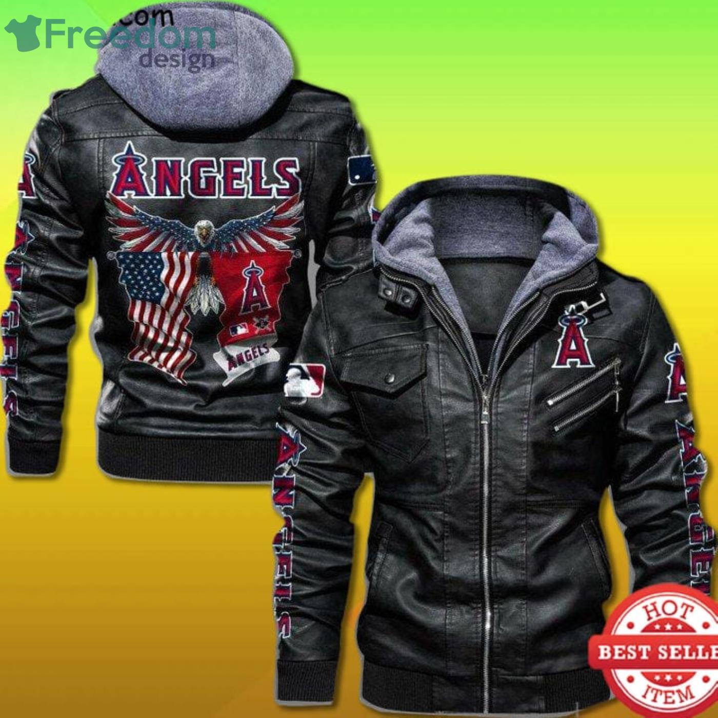 Los Angeles Angels Eagle American Flag 2D Trending Leather Jacket