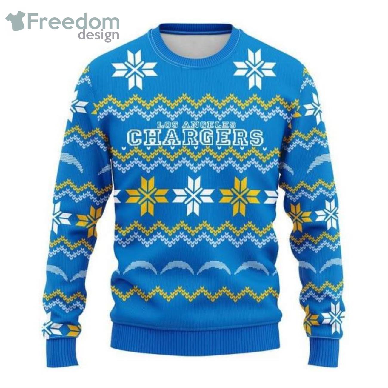 Los Angeles Chargers NFL Big Logo Ugly Christmas Sweater Gift For Fans -  Banantees