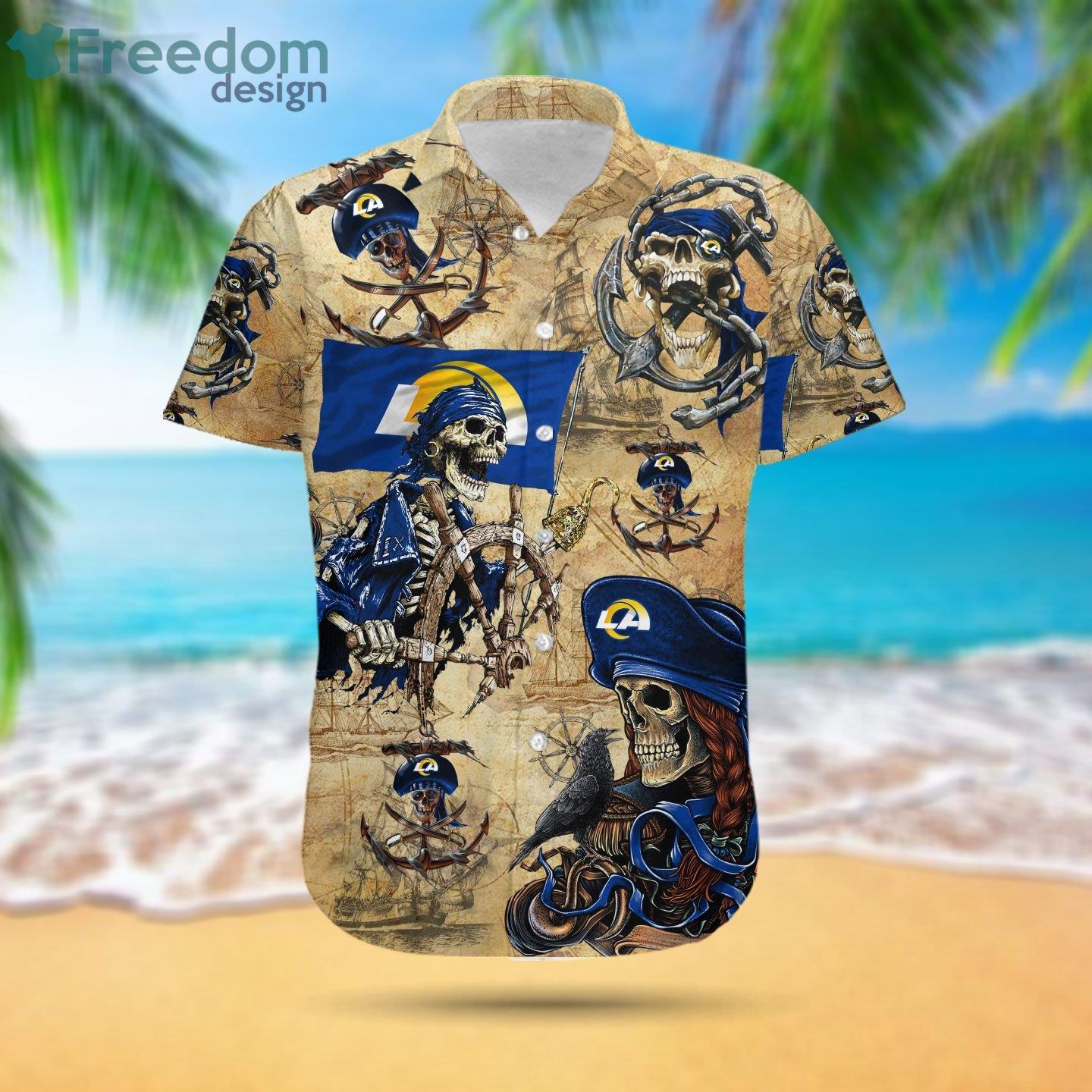Los Angeles Rams Pirates Fans Pirates Skull Hawaiian Shirt Summer