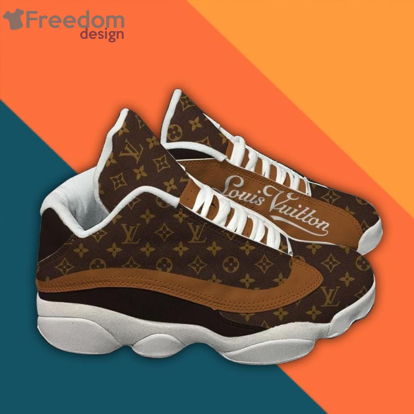 Louis Vuitton Brown Air Jordan 13 Sneaker Shoes - Freedomdesign