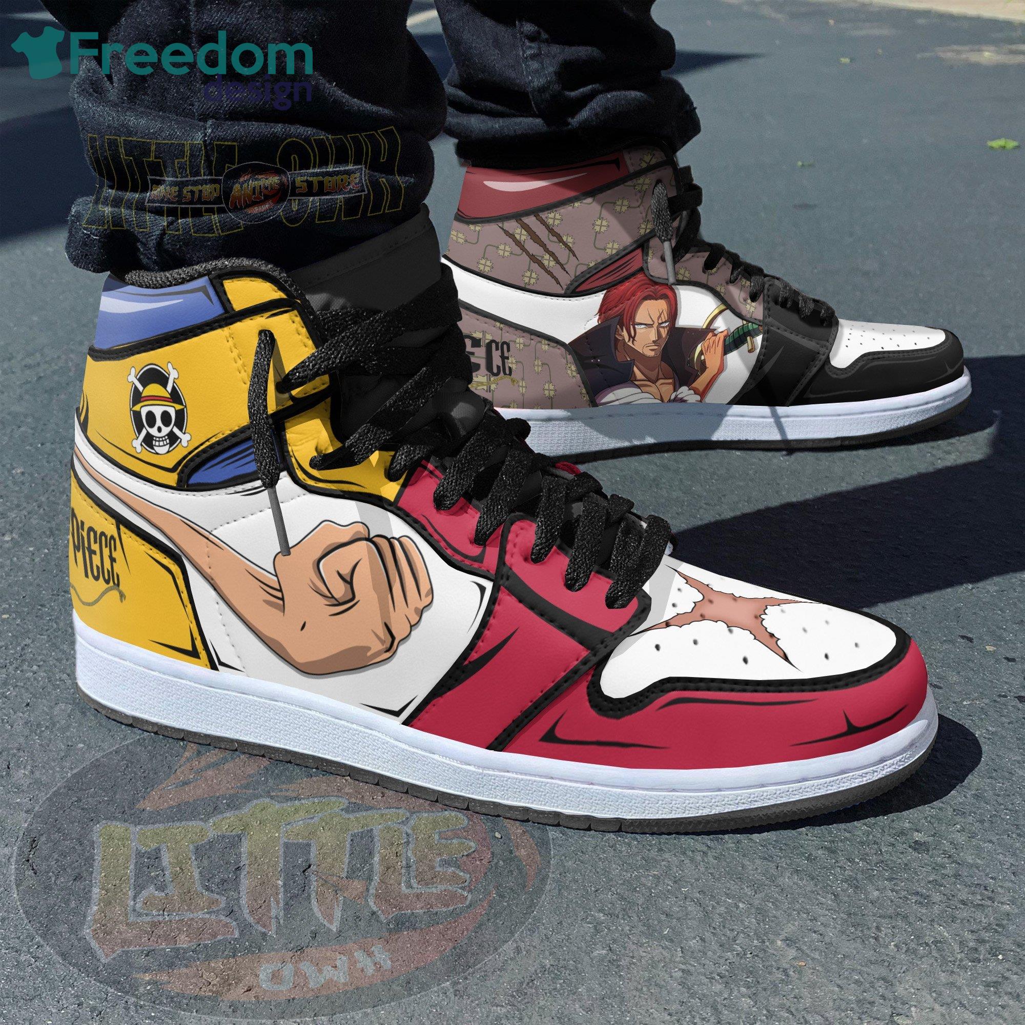 Red Hair Shanks Sneakers Custom Anime One Piece Air Jordan 13