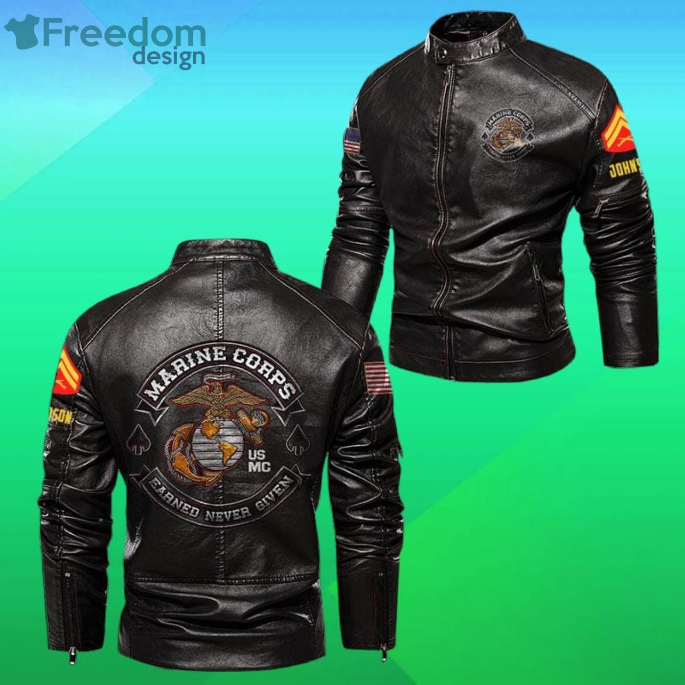 Los Angeles Rams NFL Fans Brown Black Leather Jacket - Freedomdesign