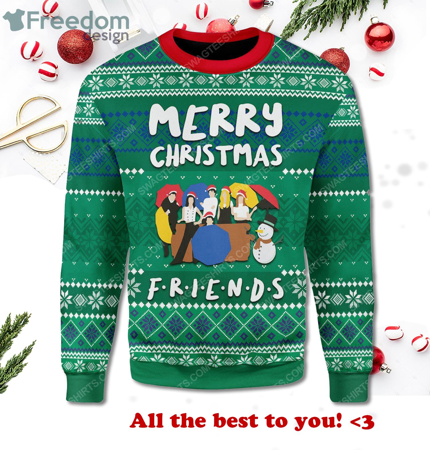 Merry Christmas Friends Tv Show Ugly Christmas Sweater Product Photo 1