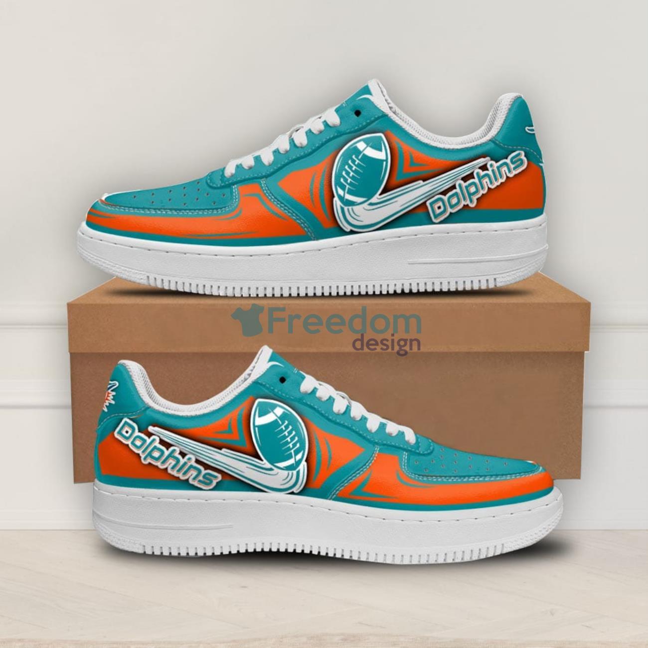 Miami Dolphins Sneakers Football AOP Air Force Low Top Shoes Gift For Fans  Style